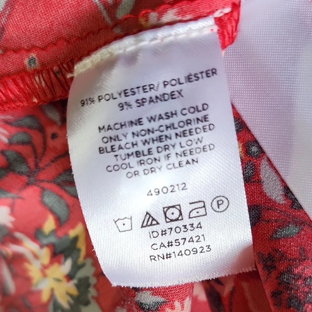 LOFT Floral Red Ruffled Dress - Picture 5 of 6